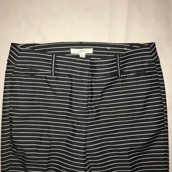 Ann Taylor Riviera Pants Gray Stripe Pants 2P - Picture 3 of 7